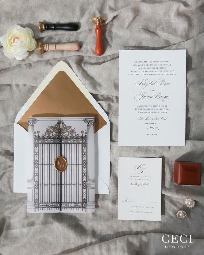 Couture wedding invitation