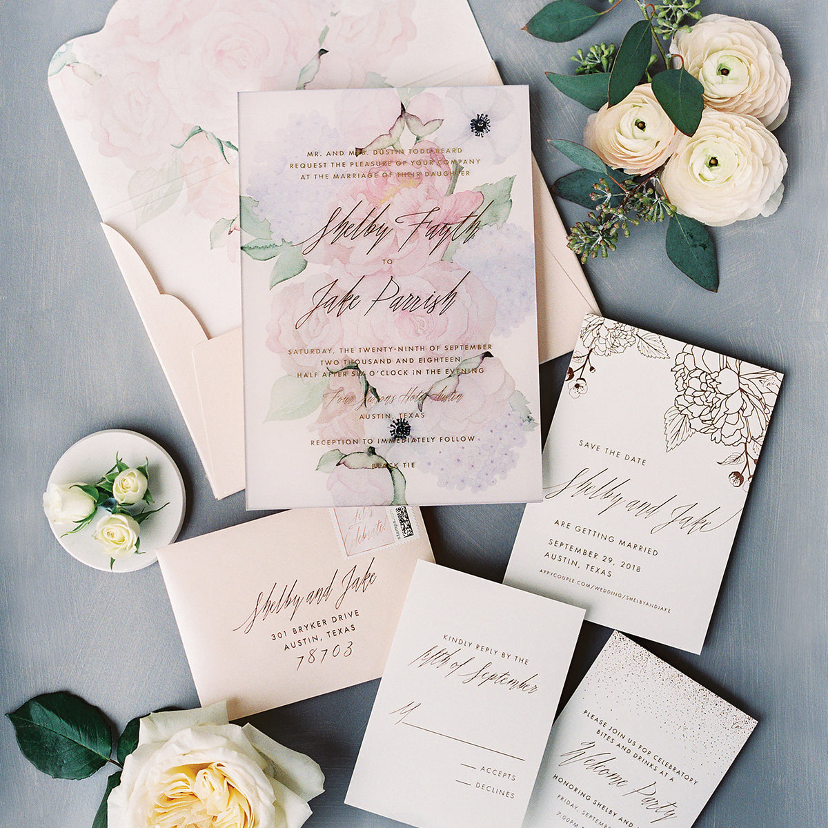 5 Watercolor Acrylic Invitations You Have To See – Ceci New York