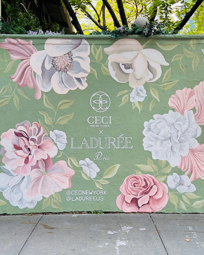 Laduree x Ceci Mural painting