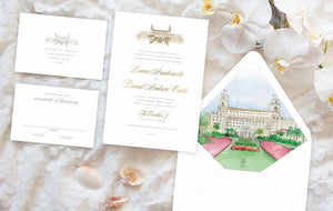 The Breakers Watercolor Invitation